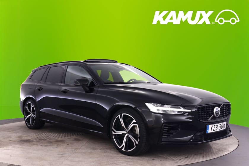 Bild 1 av Volvo V60 Recharge T6 AWD 399hk Ultimate Dark Pano 360 HuD H/K Läder Elstol