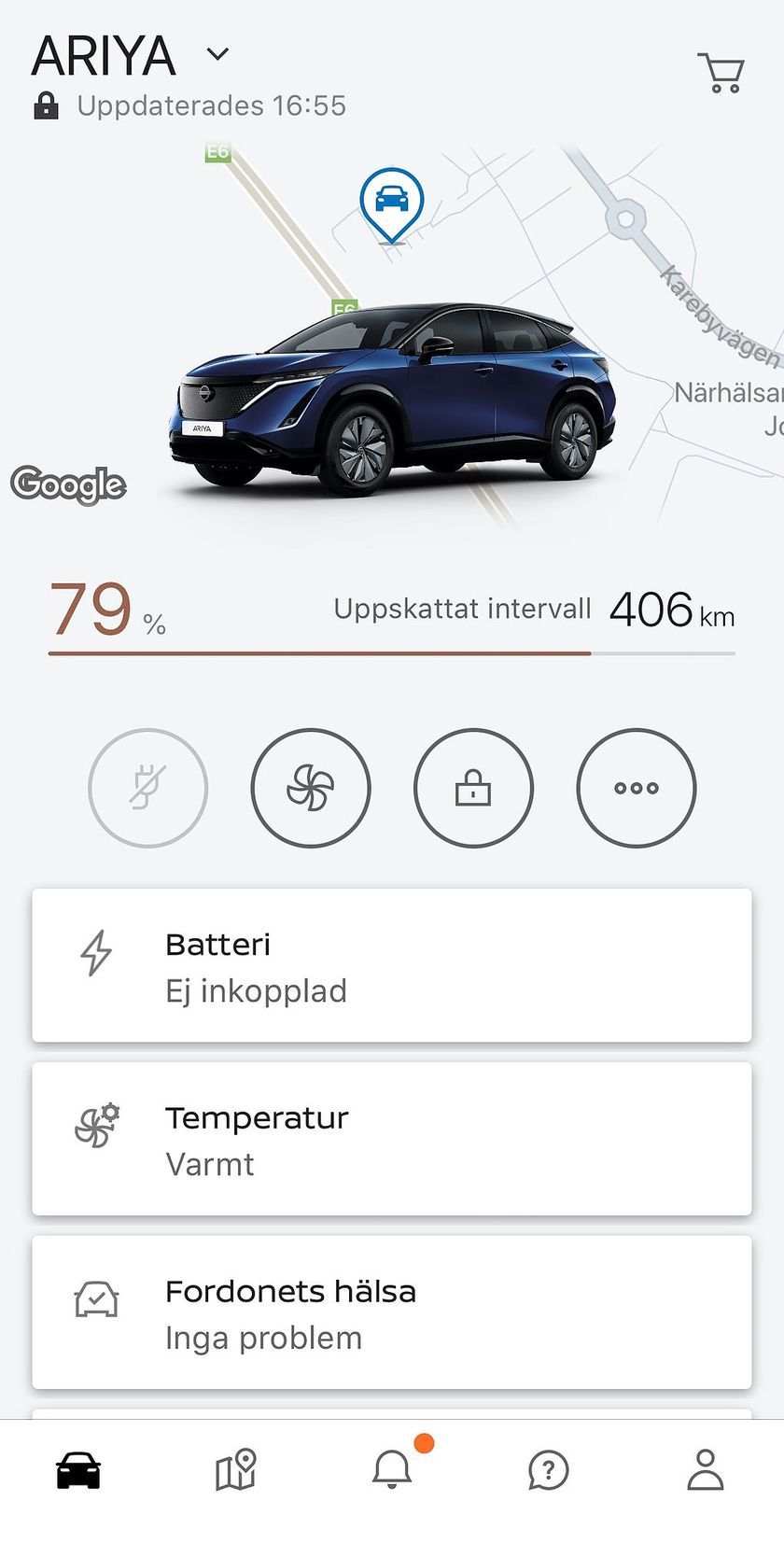 Bild 3 av Nissan Ariya 87 e-4ORCE kWh 306hk EVOLVE 22 kW 3,99% Ränta