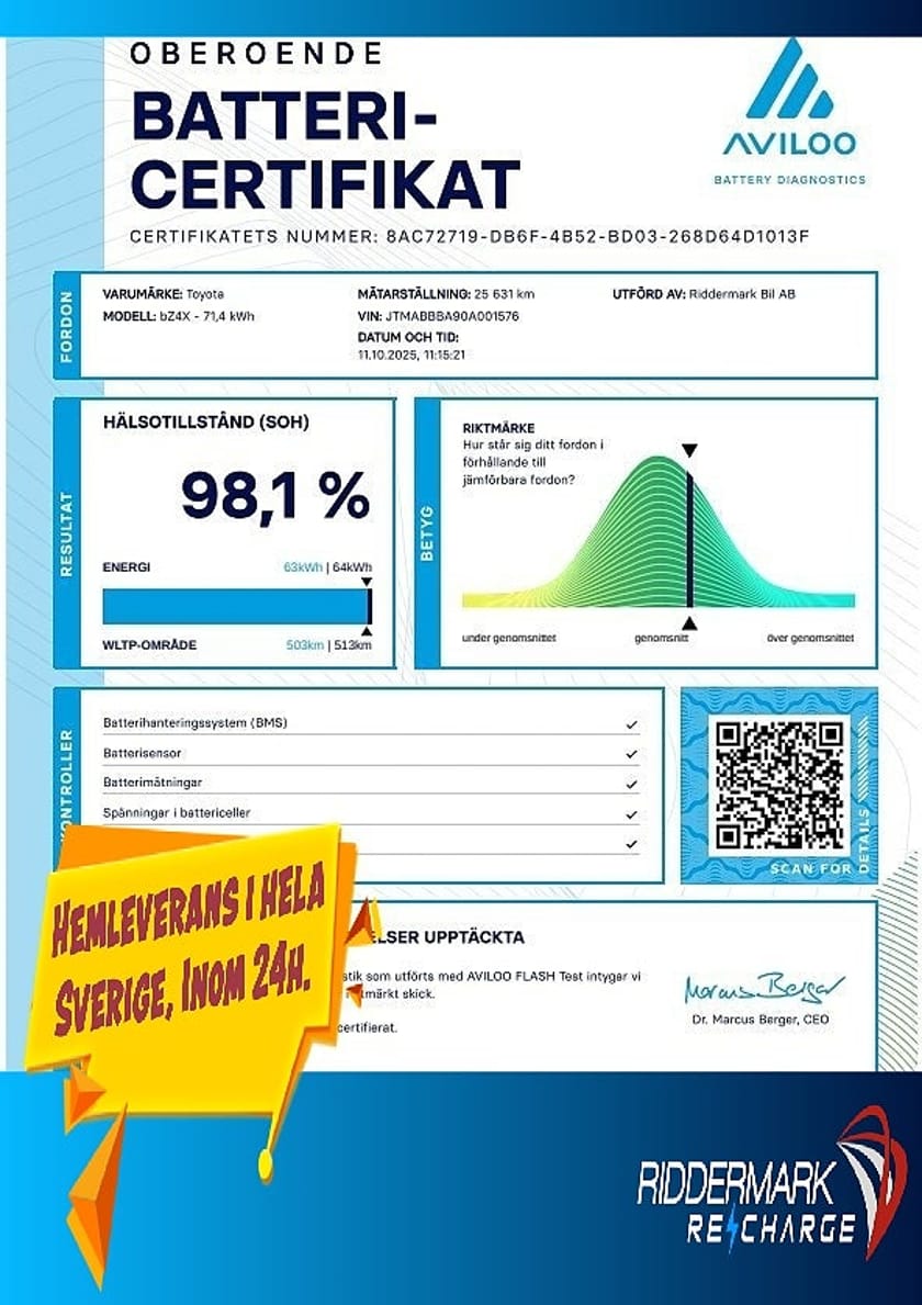 Bild 5 av Toyota bZ4X 71.4 kWh AWD Executive Pano Skinn JBL 360° Navi