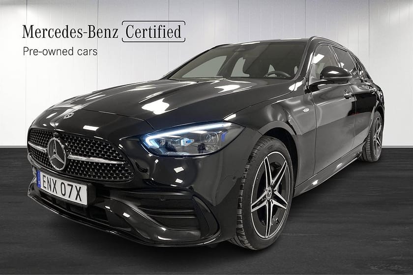 Bild 1 av Mercedes-Benz C 300 T e C300 AMG Advanced Nightpack 360 kamera Carplay Drag