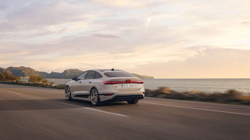 Nya Audi A6 e-tron  bakgrundsbild