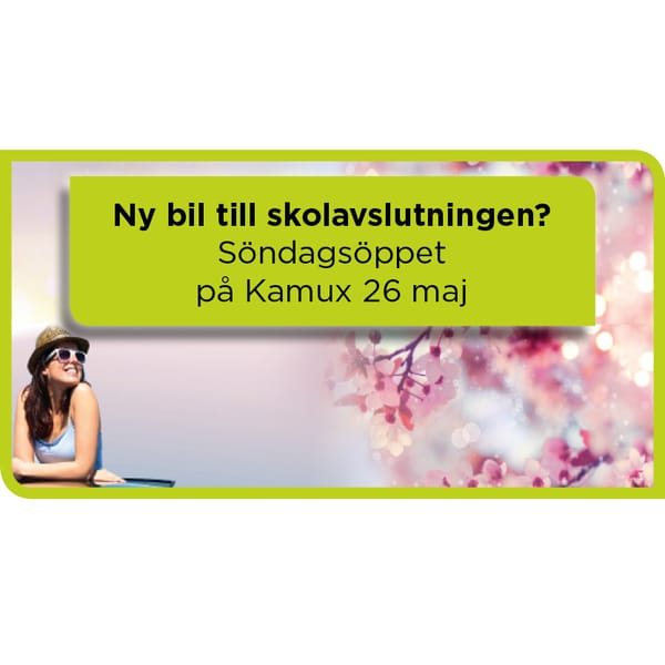 Söndagsöppet 26 maj