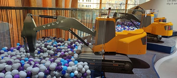 Grävmaskin för barn och tävlingar