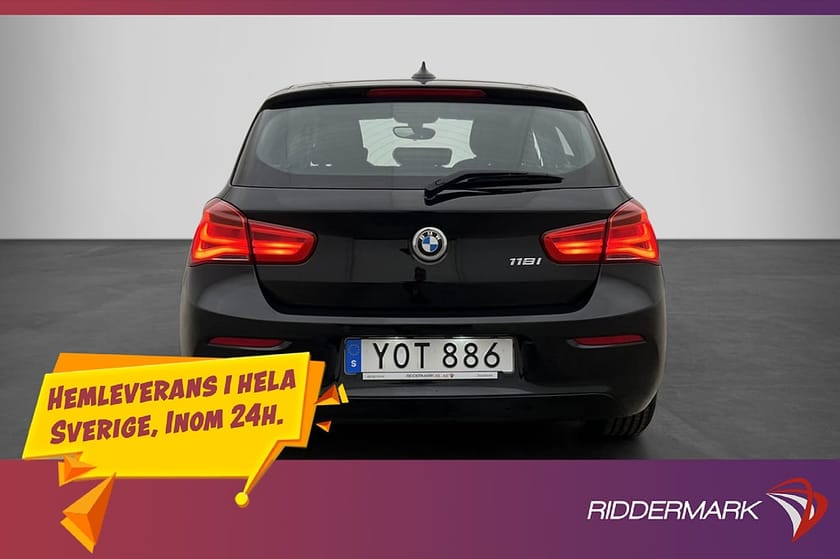 Bild 5 av BMW 118i 136hk Advantage P-Sensorer Farthållare Låg-Skatt