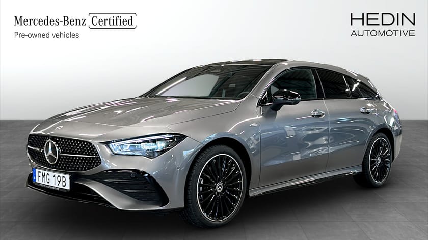 Bild 1 av Mercedes-Benz CLA 250 e Shooting Brake 250e AMG Burmester Värm Pano Drag