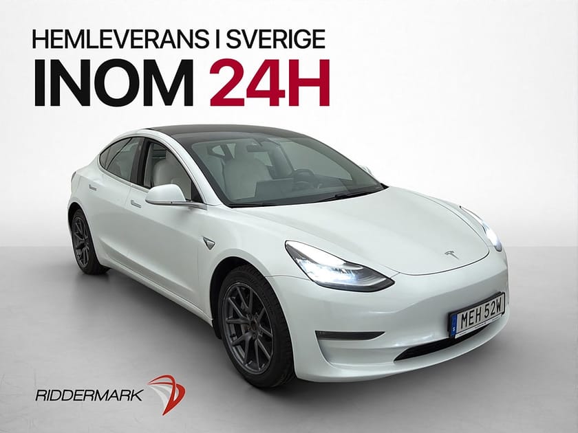 Bild 4 av Tesla Model 3 Long Range AWD Svensksåld Ljus-Interiör Pano
