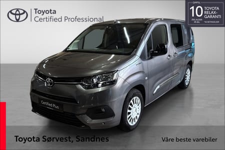 Toyota ProAce City Electric Lang L2 50kWt Comfort sidehengslet bakdører