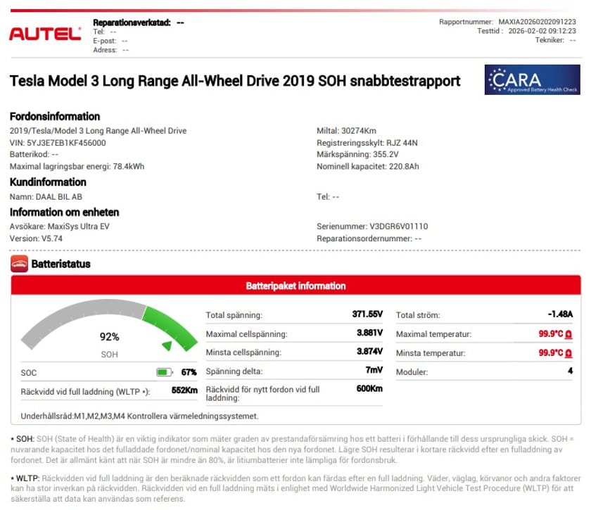 Bild 2 av Tesla Model 3 Long Range AWD 440HK 75kWh PANO P-VÄRM B-KAM DRAG