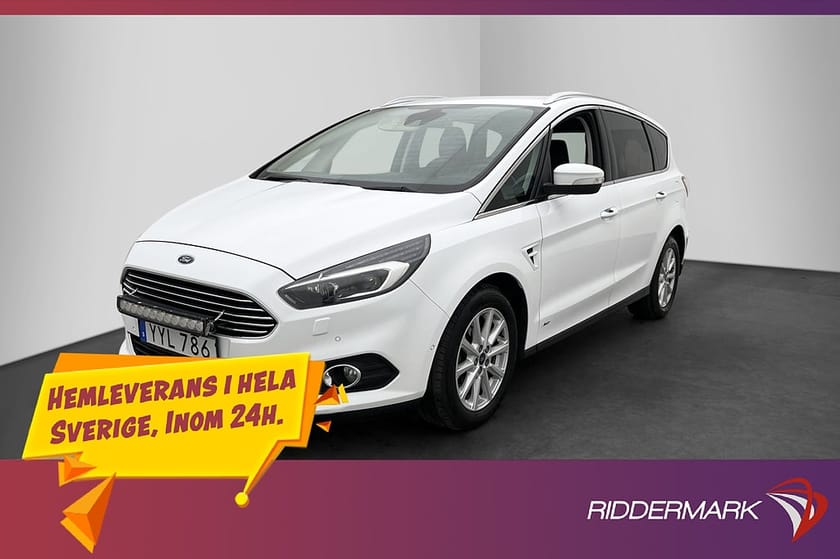 Bild 3 av Ford S-Max AWD 180hk Business 7-Sits Värm Kamera Elstol Drag