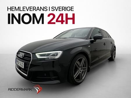 Audi A3 Sportback 2.0 TFSI Q S-Line Halvskinn Sportratt Adpt-fart Drag