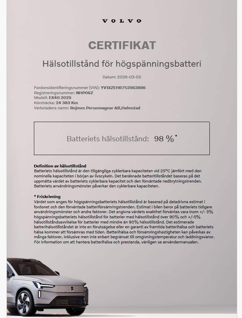 Bild 3 av Volvo EX40 Single Motor Extended Range R Plus Edt | Drag | 360° kamera |