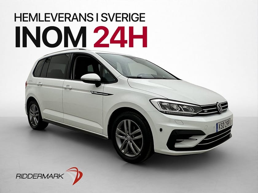 Bild 1 av Volkswagen Touran 7-seater 150hk 7 Sits Värmare Kamera CarPlay Drag