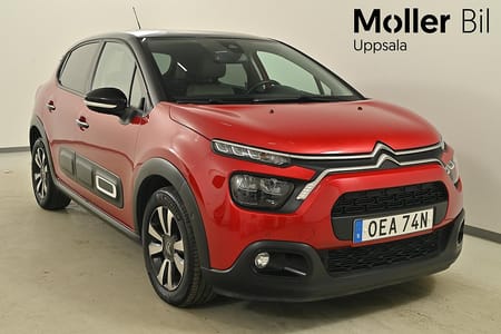 Citroën C3 1.2 PureTech 110hk, Kamera, Carplay, Farth.