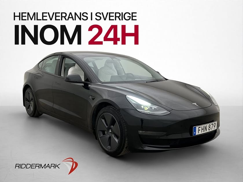 Bild 1 av Tesla Model 3 Long Range AWD Autopilot Ljus-interiör Sv.Såld