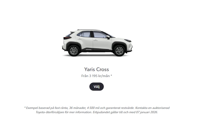 Bild 2 av Toyota Toyota Yaris Cross Active Privatleasingkampanj