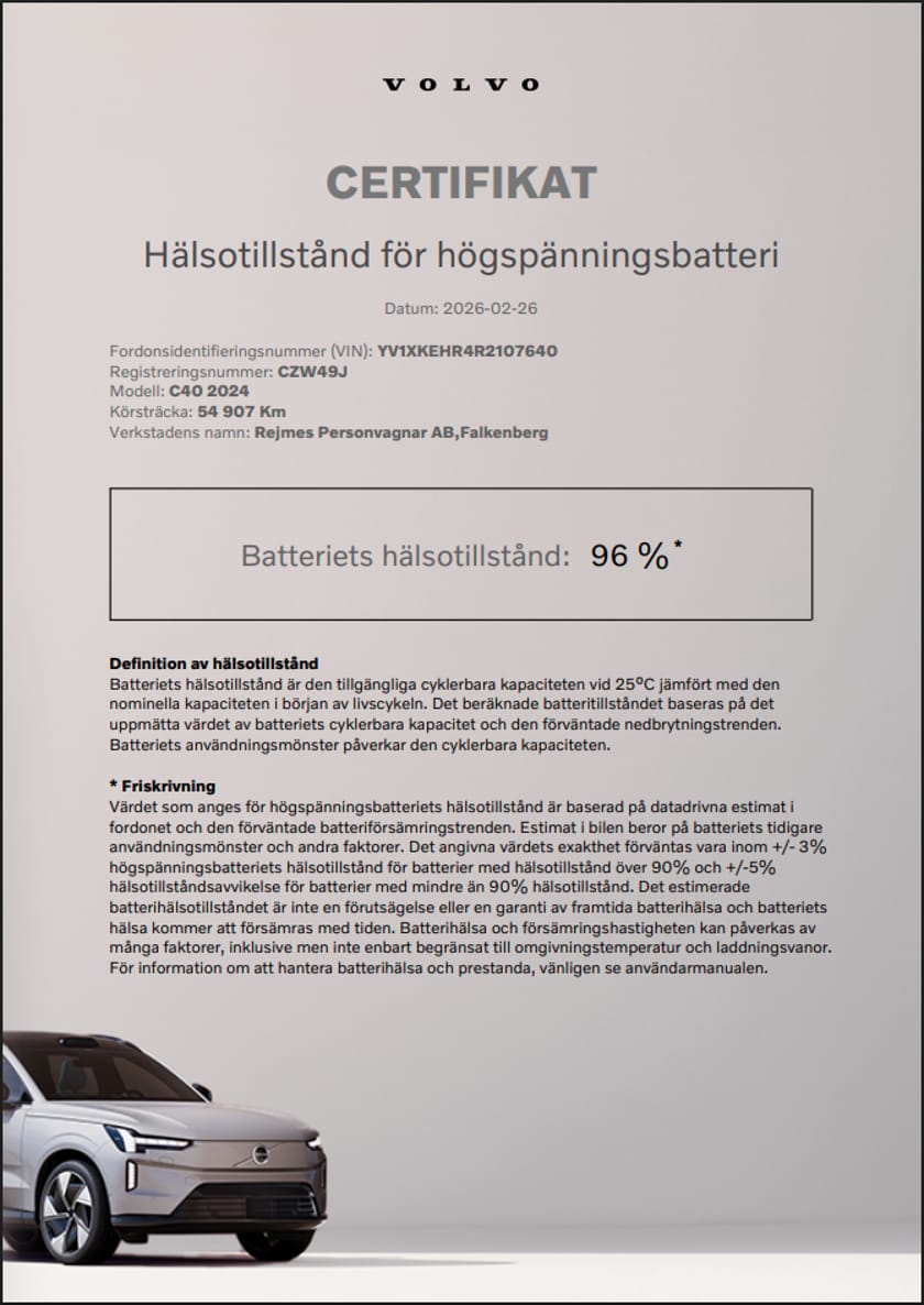Bild 3 av Volvo C40 Recharge Single Motor Extended Range Ultimate | 20" Fälgar | 360 Kamera | Harman Kardon |