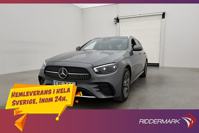 Bild 1 av Mercedes-Benz E 300 T de 4MATIC 4M AMG Värmare Wide Pano Burm 360°