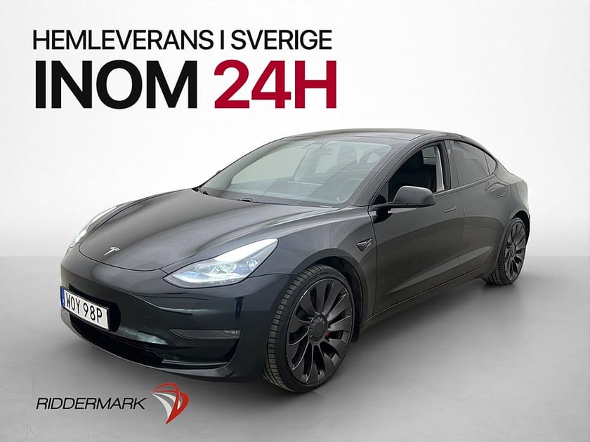 Bild 1 av Tesla Model 3 Performance Autopilot Rattvärme Svensksåld