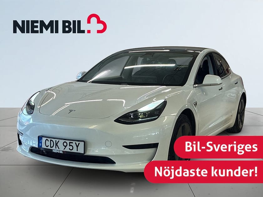 Bild 1 av Tesla Model 3 Standard Range Plus Drag Panorama Navi Rattvärmare S&V