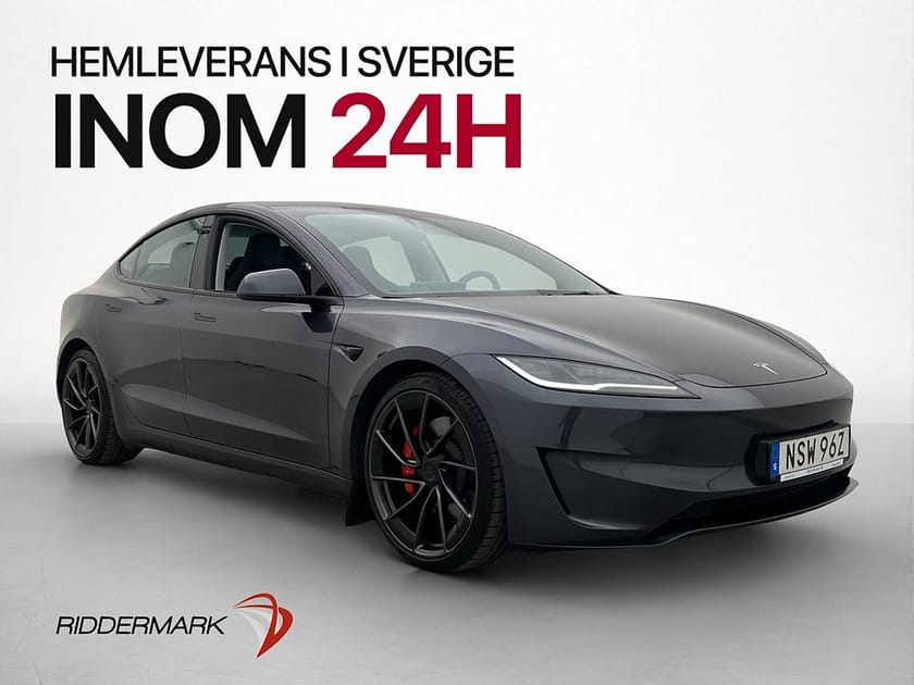 Bild 1 av Tesla Model 3 Performance AWD Svensksåld Panorama Skärm-Bak