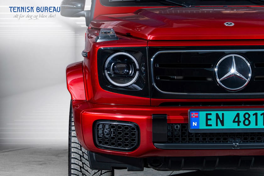 Bilde 3 av Mercedes-Benz G 580 Med ALT utstyr, den exclusive fargen Hyacinth Red