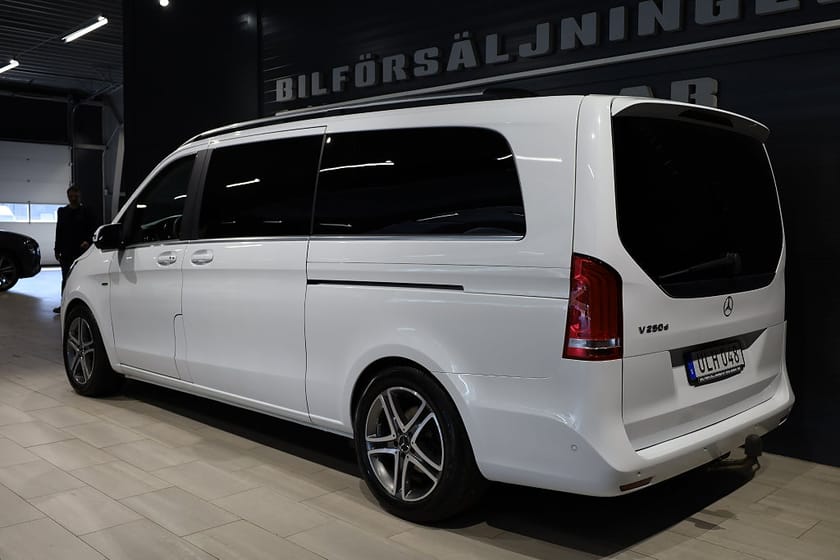 Bild 4 av Mercedes-Benz V 250d 3.1t Advantgarde Lång Skinn/360°/Värmare/Drag/SoV-hjul