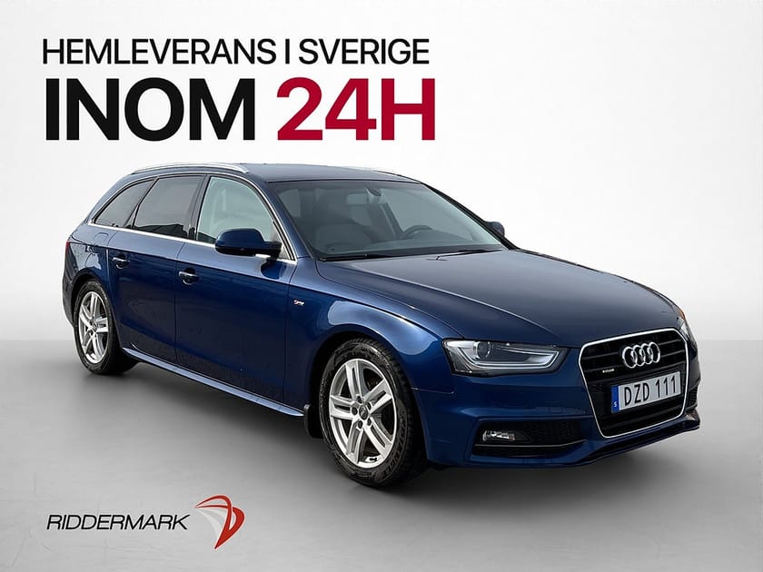 Bild 1 av Audi A4 Avant 2.0 TDI Quattro 190hk S-Line Värmare Skinn