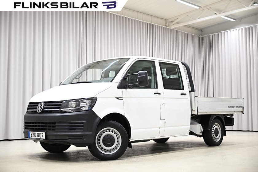 Bild 3 av Volkswagen Transporter Chassi Dubbelhytt 2.0 TDI 102HK Dubbelhytt|Flak|Drag|Värmare|Leasebar