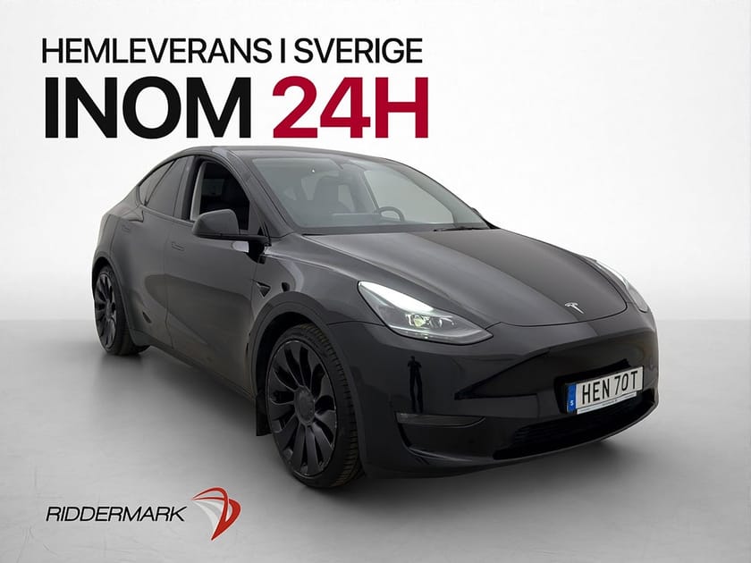 Bild 1 av Tesla Model Y Performance Drag MOMS Pano Skinn SV-Såld
