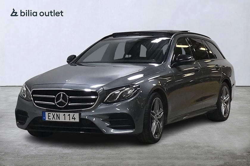 Bild 1 av Mercedes-Benz E 220 T d 4MATIC AMG 194hk Nightpkt Pano Drag Burmester