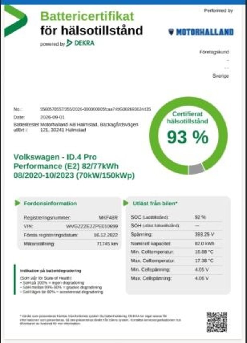 Bild 2 av Volkswagen ID.4 Pro Performance - 93% SoH, Drag,Uppgraderad Interi