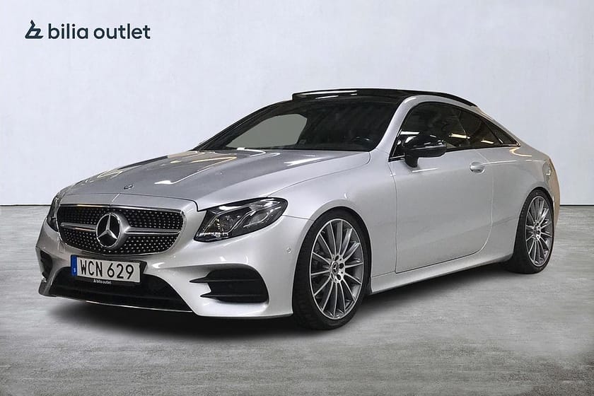 Bild 1 av Mercedes-Benz E 200 Coupé AMG 184hk Panorama Navi HuD B-kam Widescreen