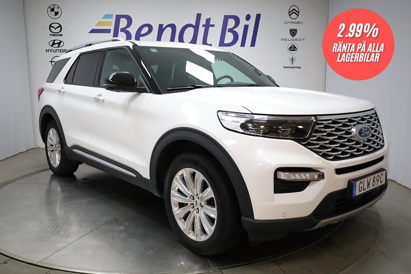 Bild 1 av Ford Explorer Plug-In Hybrid PHEV 3.0 Platinum | Pano | Dragkrok | 2,99% Ränta
