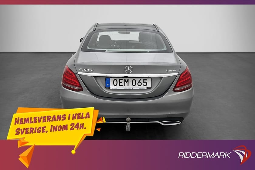 Bild 5 av Mercedes-Benz C 220 d 4MATIC 4M 170hk Dragkrok Halvskinn