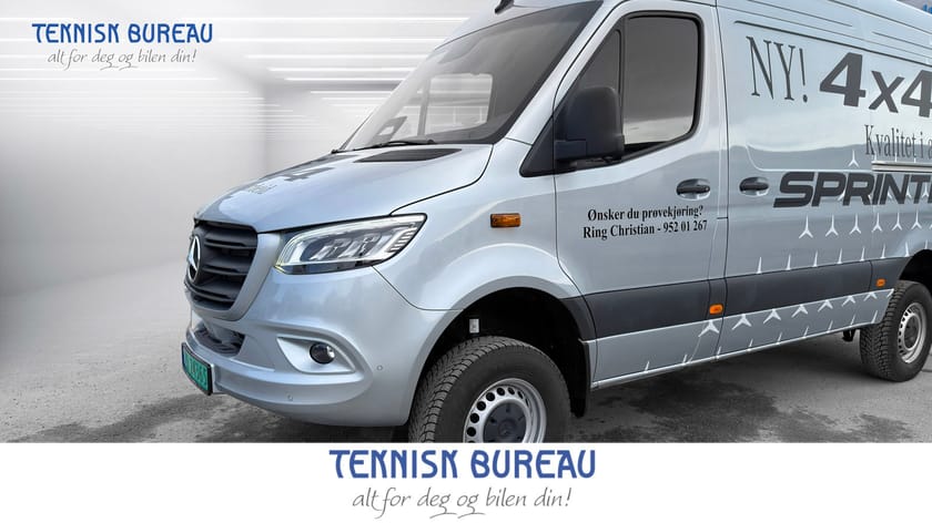 Bilde 2 av Mercedes-Benz Sprinter 319 CDI 4x4 Panel Van 190 HK. 3 seter, led , Navigasjon, cruise, ryggekamera