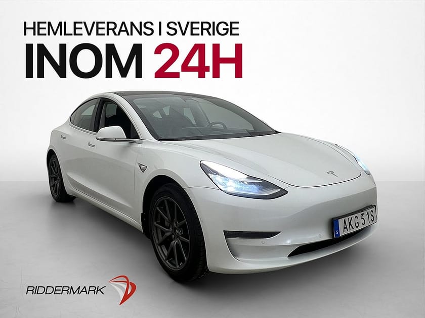Bild 1 av Tesla Model 3 Long Range AWD 440hk Dragkrok Pano Kamera MOMS