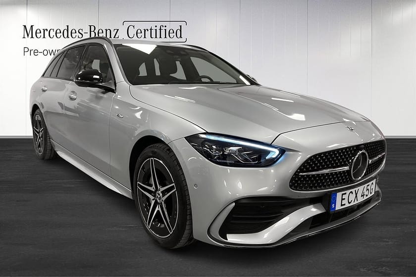 Bild 2 av Mercedes-Benz C 300 T e C300 AMG Nightpack Drag Läderklädsel Navi Värmare Dist