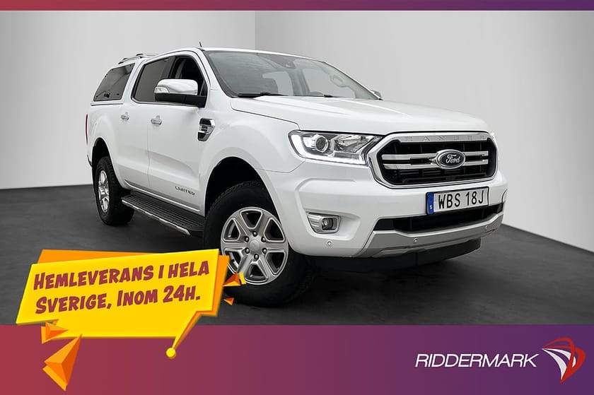 Bild 1 av Ford Ranger Dubbelhytt Limited 213hk 4x4 Värm Drag Kamera CARPLAY Kåpa