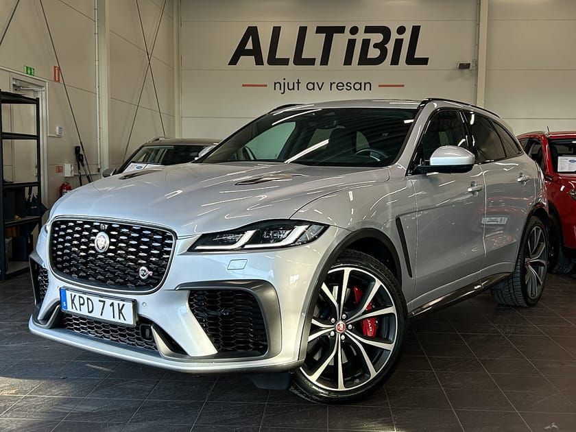Bild 1 av Jaguar F-Pace SVR 5.0 V8 AWD 550HK 360/Pano/HuD/Skalstol/Drag/BLIS