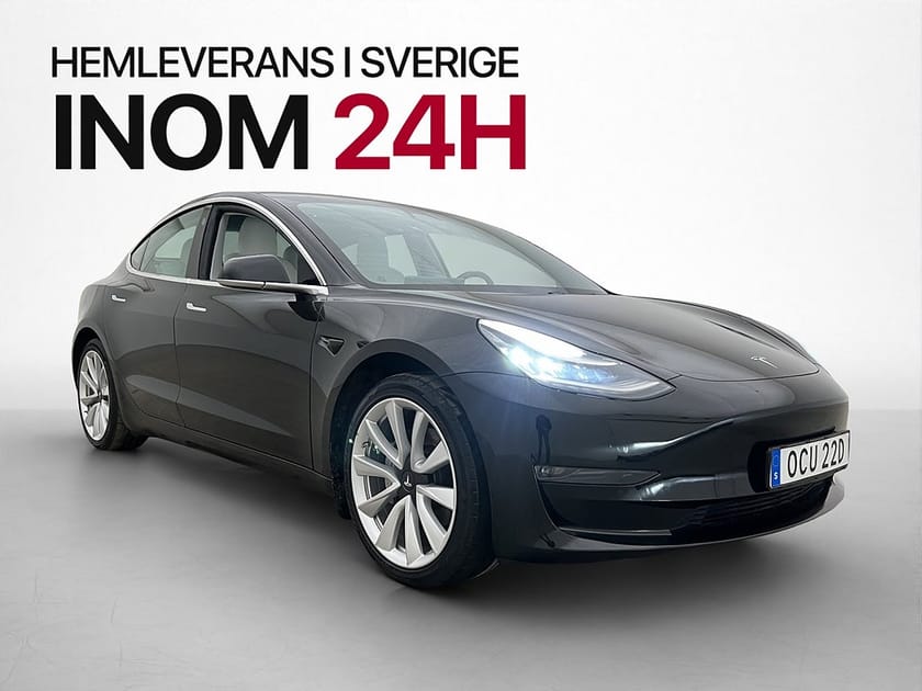 Bild 1 av Tesla Model 3 Long Range AWD Ljus Interiör AP Svensksåld
