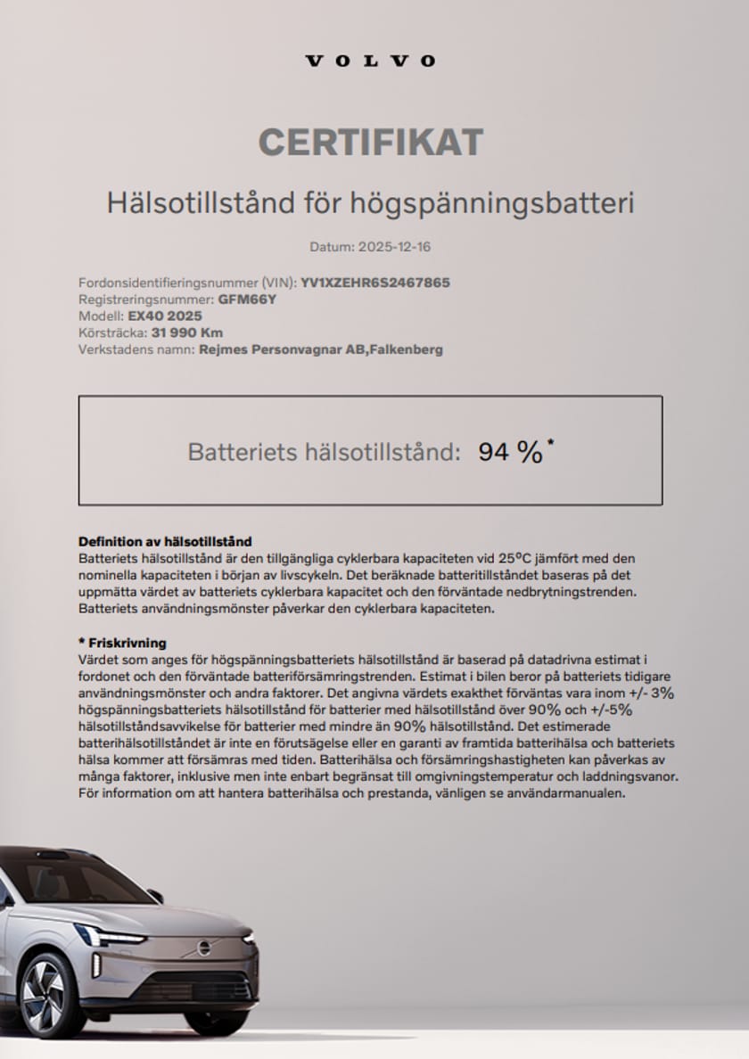 Bild 4 av Volvo EX40 Single Motor Extended Range R Core SE | 360 kamera | Google |