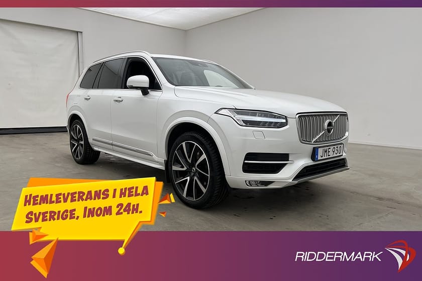 Bild 1 av Volvo XC90 D5 235hk AWD Inscription 7Sits Skinn HUD 360 Drag