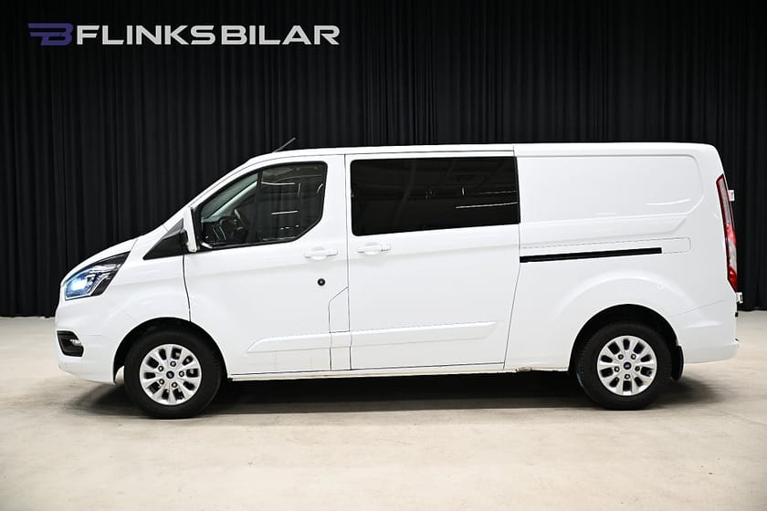 Bild 2 av Ford Transit Custom 340 Crew Van 170HK Automat|Dubbelhytt|CrewVan|LED|Nedlackad