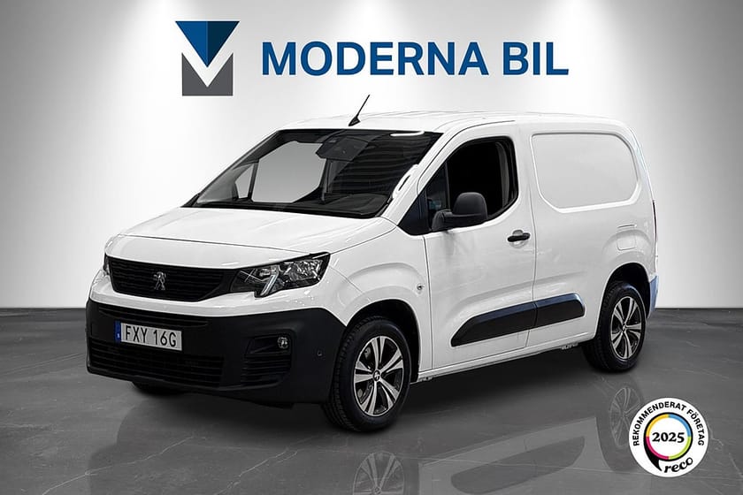 Bild 1 av Peugeot Partner Utökad Last 1.5 BlueHDi Pro Aut Eu6 Ny Kamrem Värmare Drag Carplay