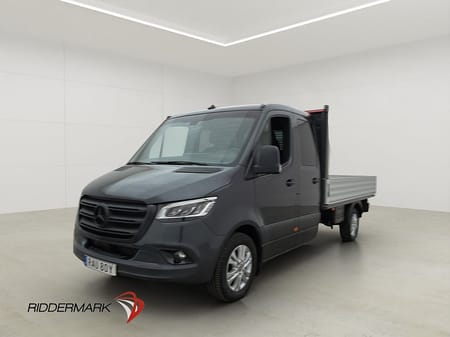 Mercedes-Benz Sprinter 319 CDI Chassi Crew Cab Dubbelhytt FLAK Drag 6-Sits Moms