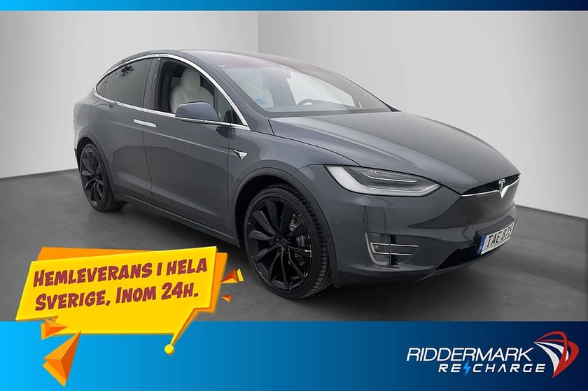 Bild 1 av Tesla Model X Long Range Raven MOMS AP Drag 1 Bruk Sv Såld