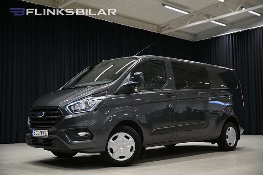 Bild 1 av Ford Transit Custom 340 Crew Van 170HK Automat|Dubbelhytt|Drag|Värmare|Leasbar