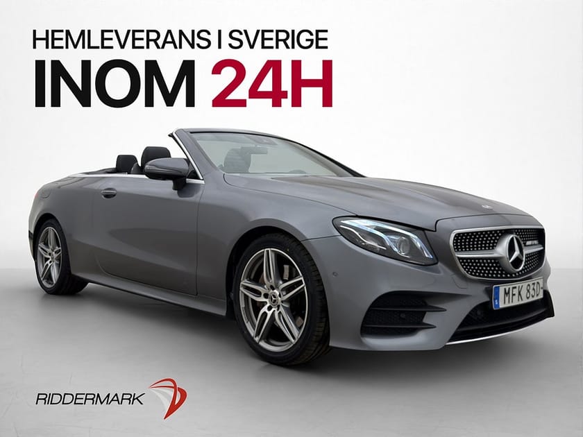 Bild 1 av Mercedes-Benz E 200 Cabriolet AMG Wide Burmester 360° Skinn