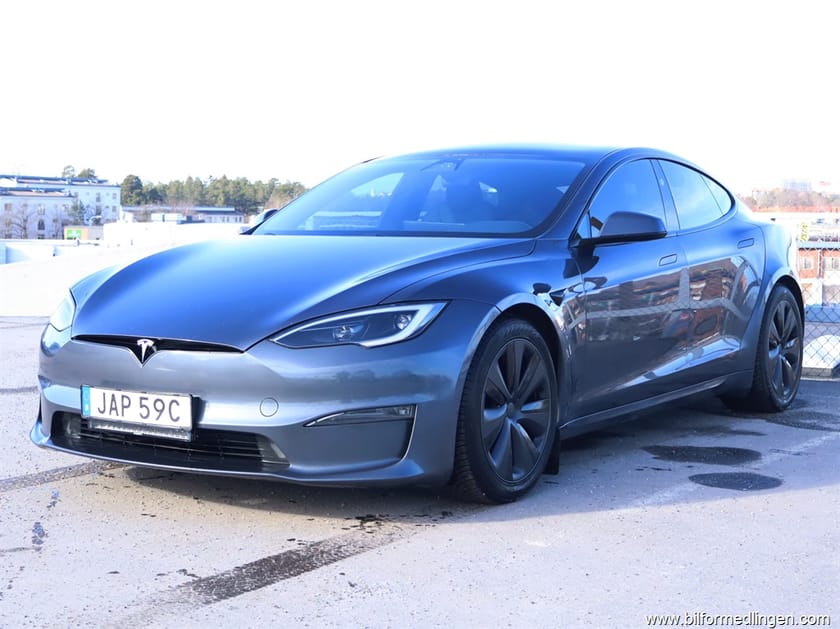 Bild 1 av Tesla Model S Plaid AWD 1020hk 1 ägare Moms S/V-hjul