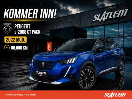 Peugeot e-2008 GT Pack,Norsk,R-kamera,LED lys++